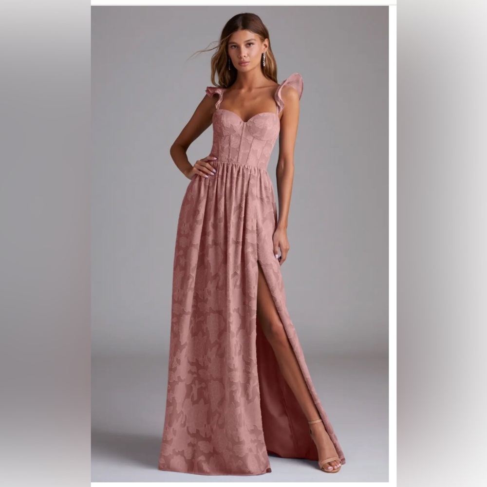 Azazie Denisse dress in dusty rose